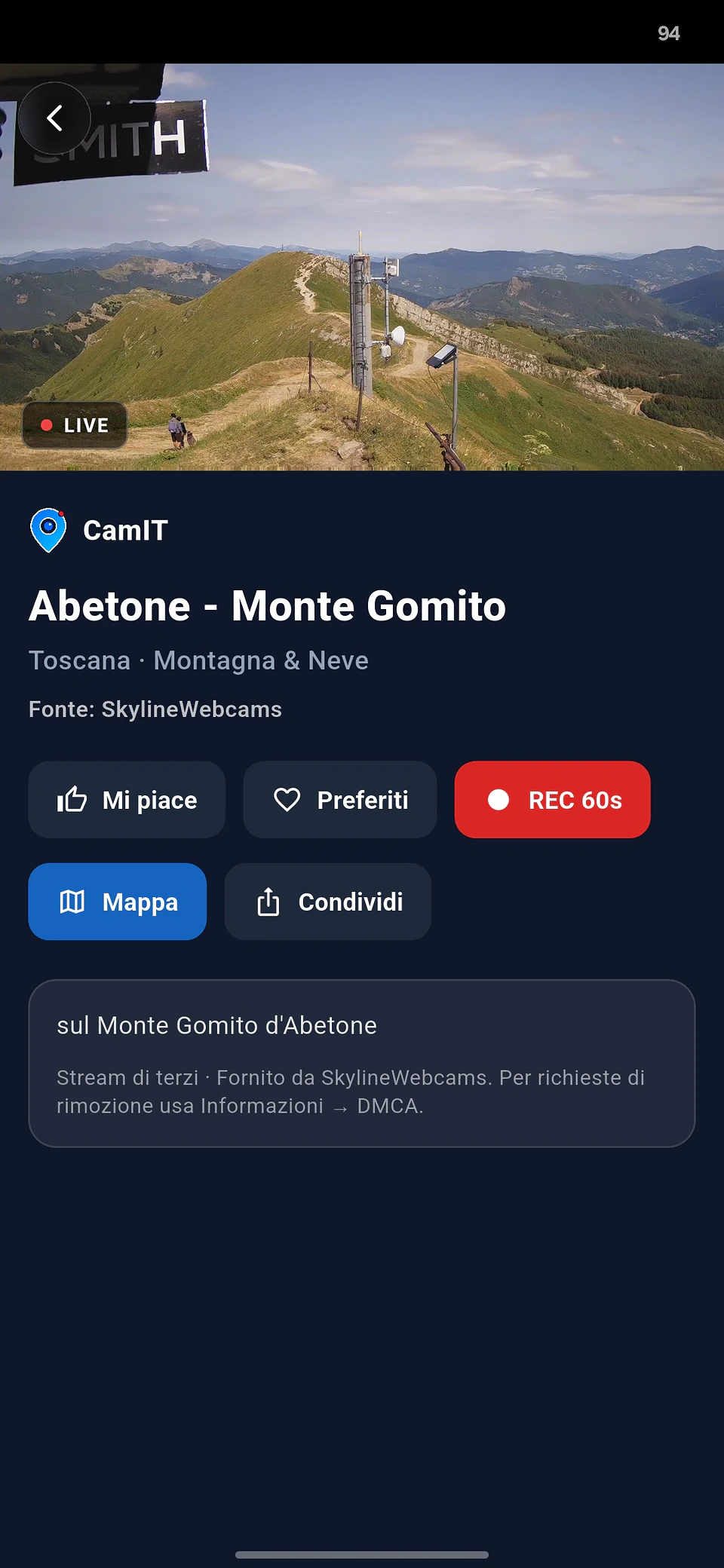 Schermata reale di CamIT 4