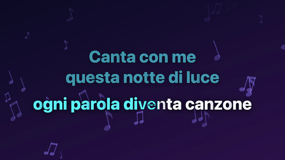 Il testo, sillaba per sillaba.